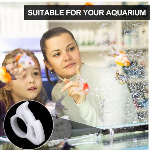 Pangda 36 Pcs 6 Size Aquarium Nylon Hose Clamps Set 6.1-27.2 mm White Plastic Snap Ratcheting Hose Clamps Assortment Kit for Standard Aquarium Heater Tubing Fish Tank Plant in Saudi Arabia