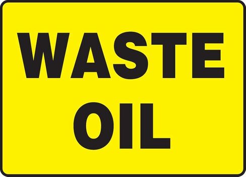 علامة أمان Accuform "Waste Oil"، بلاستيك، 10 × 14 بوصة (MCHL527VP) in Saudi Arabia