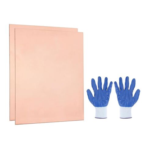 MECCANIXITY 2 PCS 99.9% Pure Copper Sheet,Copper Plates Metal 1.97"x1.97"x0.04" (50x50x1mm) with Gloves for DIY Crafts Jewelry Repairs Industry Electrical Engineering Circuit in Saudi Arabia