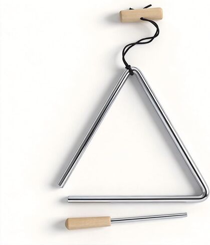 TDOCK 10 Inch Triangle Musical Instrument, Steel Music Percussion Triangles with Wooden Handle and Beater in Saudi Arabia