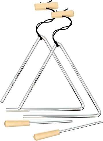 TDOCK 10 Inch Triangle Musical Instrument, Steel Music Percussion Triangles with Wooden Handle and Beater in Kuwait