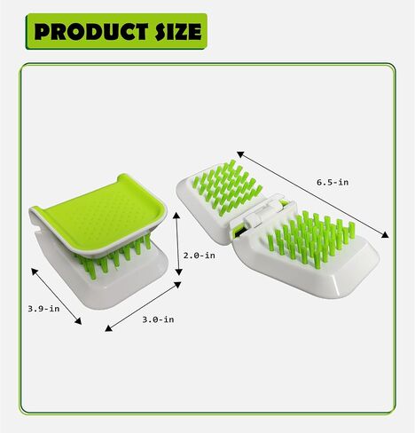 4Pcs Openable BladeBrush Knife and Cutlery Cleaner Brush（2 Brush and 2 Wall Hook）, Silverware Scrubber, Bristle Scrub for Kitchen Washing, Non-Slip, U-Design,Green,Retractable (KCCB-O) in Saudi Arabia