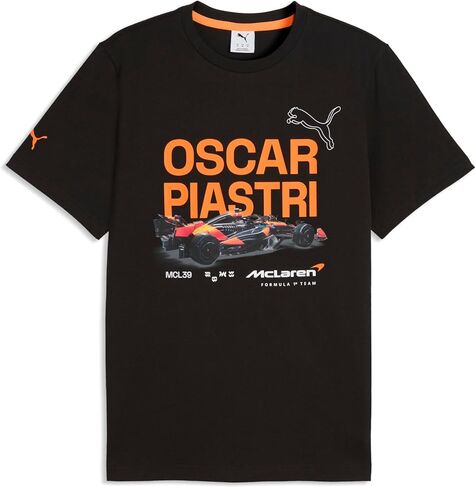 قميص PUMA رجالي Mclaren Racing Driver Piastri Graphic برقبة دائرية وأكمام قصيرة كاجوال - أسود in Saudi Arabia