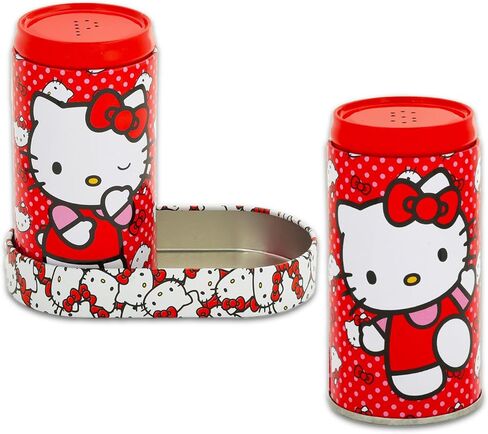 Hello Kitty Kitchen Decor Set - Bundle with Hello Kitty Cookie Jar, Salt and Pepper Shakers, Straw Holder, Plus Bookmark | Sanrio Kitchen Accessories Pack in Saudi Arabia