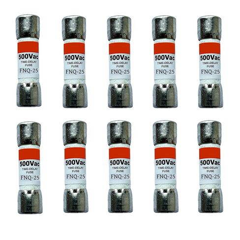 10-Pack New FNQ-25 FNQ-25A FNQ 25A 500Vac Time Delay Fuse,FNQ-25A Current Limiting Class CC Rejection Cartridge Fuses in Saudi Arabia