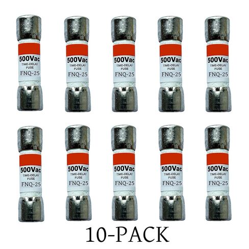 10-Pack New FNQ-25 FNQ-25A FNQ 25A 500Vac Time Delay Fuse,FNQ-25A Current Limiting Class CC Rejection Cartridge Fuses in Saudi Arabia