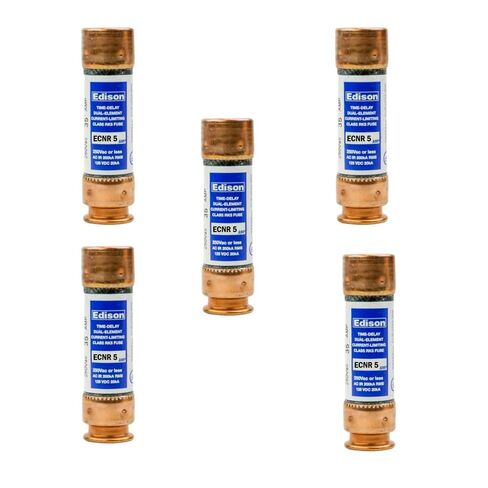 5-Pack New ECNR-5 ECNR-5A 250Vac Time Delay Fuse,ECNR-5 Current Limiting Class RK5 Cartridge Fuse in Saudi Arabia