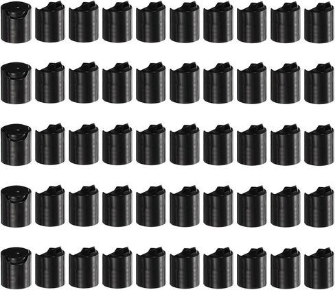 uxcell 50pcs PP Plastic Disc Top Caps, 28/410 Replacement Press Caps Durable Dispensing Lids for Squeeze Bottles, Refillable Bottles, Plastic, Empty, Shampoo, Clear in Saudi Arabia