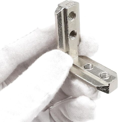 20 Sets 40 Series Aluminum Extrusion Profile T Slot Internal Corner Bracket 4040 Right Angle Connector with 4 Hole M6 Screw for 40/40 4080 Extruded Aluminum Hardware in Saudi Arabia