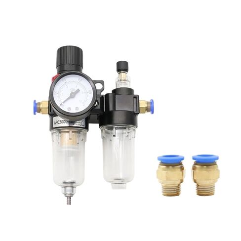 AFC2000 G1/4 Air Compressor Oil Water Separator Air Filter for Pressure Reducing Valve Regulator AFR2000 + AL2000(PC 4mm Fitting) in Saudi Arabia