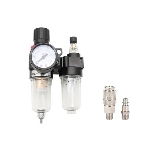 AFC2000 G1/4 Air Compressor Oil Water Separator Air Filter for Pressure Reducing Valve Regulator AFR2000 + AL2000(PC 4mm Fitting) in Saudi Arabia