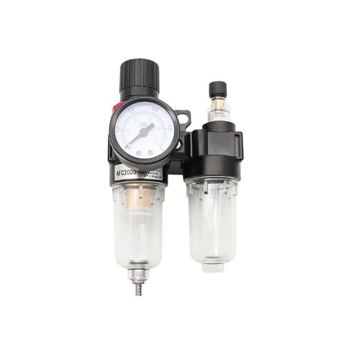 AFC2000 G1/4 Air Compressor Oil Water Separator Air Filter for Pressure Reducing Valve Regulator AFR2000 + AL2000(PC 4mm Fitting) in Saudi Arabia