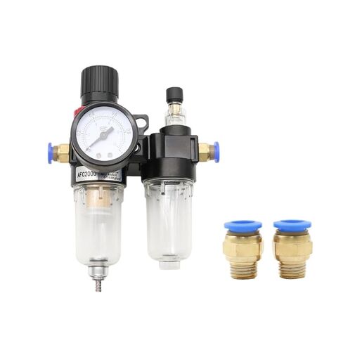 AFC2000 G1/4 Air Compressor Oil Water Separator Air Filter for Pressure Reducing Valve Regulator AFR2000 + AL2000(PC 4mm Fitting) in Saudi Arabia