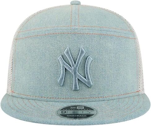 New York Yankees Denim 9FIFTY Split Panel Trucker Hat in Saudi Arabia