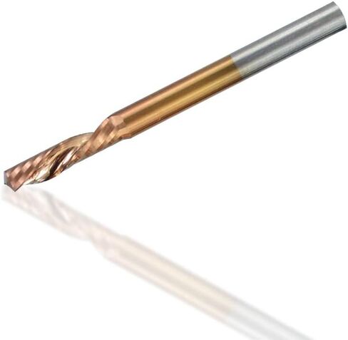 1pcs Down Cut End Mill Carbide Single Flute Spiral Milling Cutters 3.175mm-12mm Shank Titanium Coating O CNC Router Bit(5x5x17x50L) in Saudi Arabia