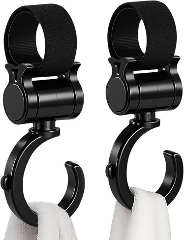 2 Pack Golf Cart Hook with Heavy Duty Adhesive Straps, 360° Rotating Hooks Adjustable Hanging Accessories for Hats, Towels, Glasses & Small Items, Universal Fit for Most Golf Carts in Saudi Arabia