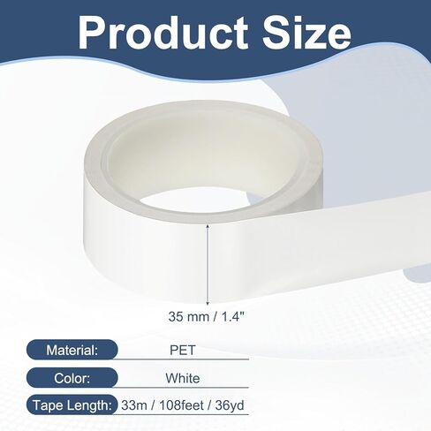 PATIKIL 1.4" x108ft Blackout Tape, Light Blocking Stickers Black Out Strips Led Light Blocking Stickers Masking Tape Cover Adhesive Film for Electronics Windows LED Indicator, White in Saudi Arabia