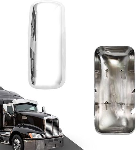 أغطية مرايا الباب تناسب Kenworth T660 T170 T270 T370 T440 T470 T800 T600 غطاء مرآة بديل لجانب الركاب الأيمن ملحقات مرآة Kenworth (كروم) in Kuwait
