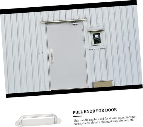 TEHAUX Stainless Steel Pull Handle for Barn Doors Thickened Oval Shaped Door Handle Plate 1 Piece in Saudi Arabia