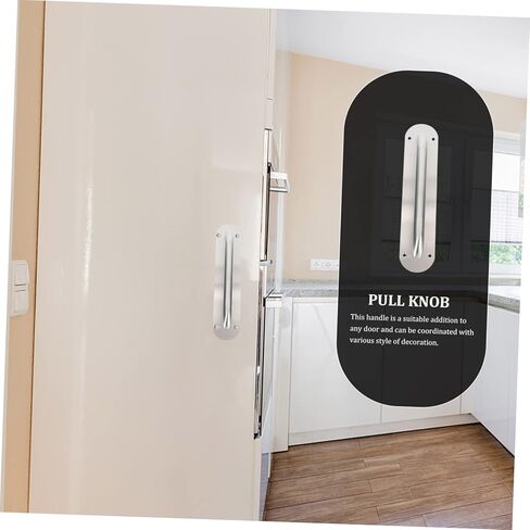 TEHAUX Stainless Steel Pull Handle for Barn Doors Thickened Oval Shaped Door Handle Plate 1 Piece in Saudi Arabia