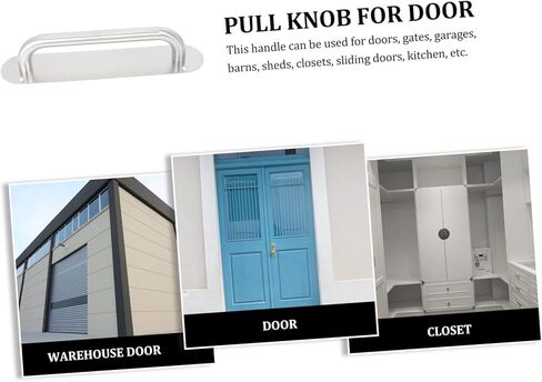 TEHAUX Stainless Steel Pull Handle for Barn Doors Thickened Oval Shaped Door Handle Plate 1 Piece in Saudi Arabia