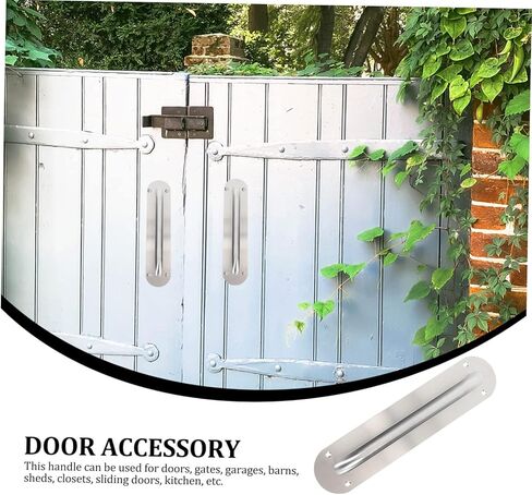 TEHAUX Stainless Steel Pull Handle for Barn Doors Thickened Oval Shaped Door Handle Plate 1 Piece in Saudi Arabia