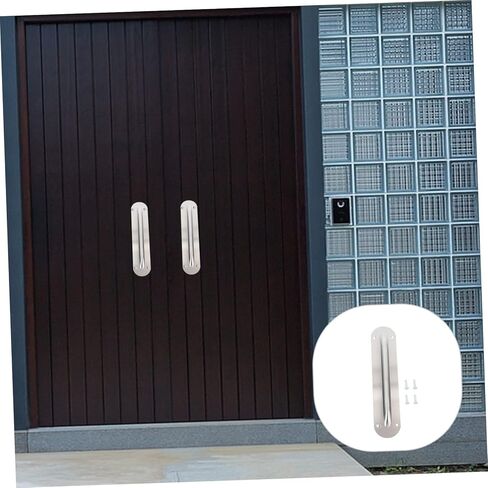 TEHAUX Stainless Steel Pull Handle for Barn Doors Thickened Oval Shaped Door Handle Plate 1 Piece in Saudi Arabia