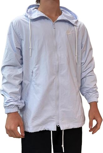 Nike Sportswear Men's Club Woven Full-Zip Hooded Jacket (US, Alpha, Medium, Regular, Regular, Light Blue) in Saudi Arabia