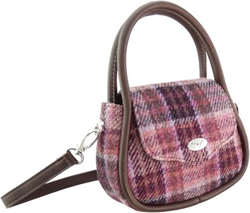 Glen Appin Harris Tweed 'Buchan' Round Mini Handbag in Saudi Arabia