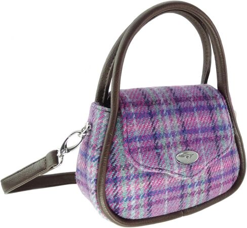 Glen Appin Harris Tweed 'Buchan' Round Mini Handbag in Saudi Arabia