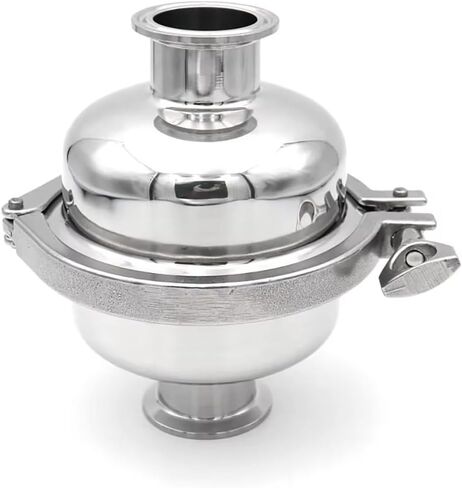 1pcs 304 SS Spherical Filter Valve - Sanitary Inline Valve for 38/76mm Pipes, Triple Clamp 1.5"-3" Sizes, Food Grade Mirror Polish(300x76mmxK91mm) in Saudi Arabia