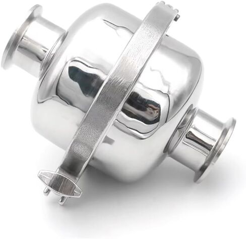 1pcs 304 SS Spherical Filter Valve - Sanitary Inline Valve for 38/76mm Pipes, Triple Clamp 1.5"-3" Sizes, Food Grade Mirror Polish(300x76mmxK91mm) in Saudi Arabia