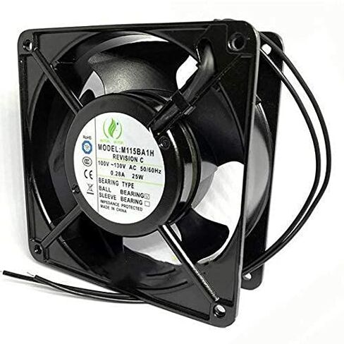 مروحة M115BA1H لـ M115BA1H MUTUALMOTOR 100-130V 0.28A 25W 120×120×38MM مروحة تبريد صناعية معدنية in Kuwait