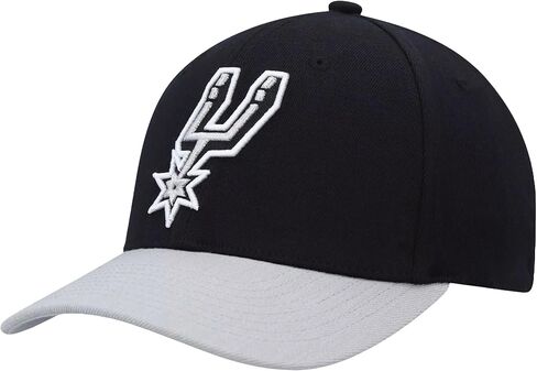 قبعة Mitchell & Ness San Antonio Spurs Team بلونين 2.0 قابلة للتمدد - أسود/رمادي in Kuwait