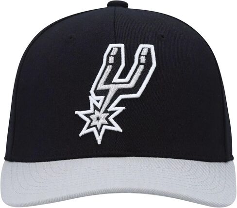 قبعة Mitchell & Ness San Antonio Spurs Team بلونين 2.0 قابلة للتمدد - أسود/رمادي in Kuwait