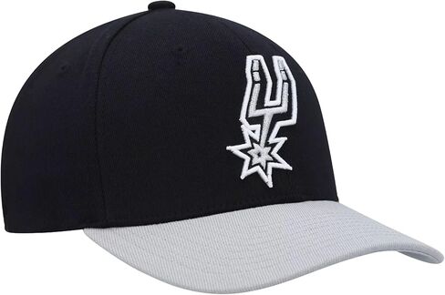 قبعة Mitchell & Ness San Antonio Spurs Team بلونين 2.0 قابلة للتمدد - أسود/رمادي in Kuwait