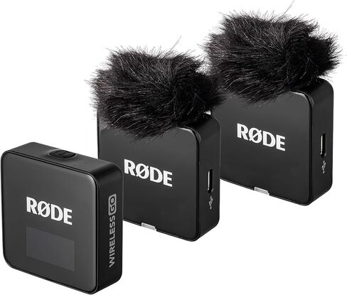 Rode Wireless GO III (Gen 3) Dual Channel Mic System | Compact 2.4GHz, 32-Bit Float Recording, Wireless Microphone for Cameras, Smartphones & Lavalier Use + 2X Lavalier Omnidirectional Condenser Mics in Saudi Arabia