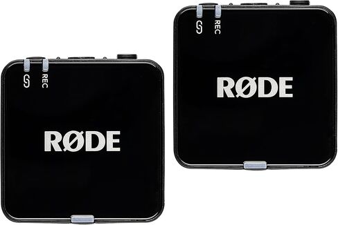 Rode Wireless GO III (Gen 3) Dual Channel Mic System | Compact 2.4GHz, 32-Bit Float Recording, Wireless Microphone for Cameras, Smartphones & Lavalier Use + 2X Lavalier Omnidirectional Condenser Mics in Saudi Arabia
