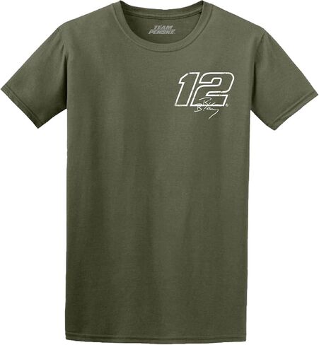 Checkered Flag Sports Ryan Blaney 2026 Born in The USA Military Green #12 T-Shirt (US, Alpha, X-Large, Regular, Regular) in Saudi Arabia