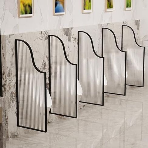 Gold Wall-Mounted Men's Urinal (3 Pcs) - Premium Odor Control & Privacy Partitions for Enhanced Hygiene in Public Restrooms, Ideal for High Traffic Areas. in Saudi Arabia