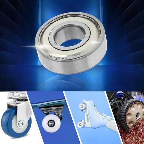 6203ZZ Deep Groove Ball Bearings P4 17x40x12mm Car Lubricated Bearings Silver Tone Double Metal Seal in Saudi Arabia