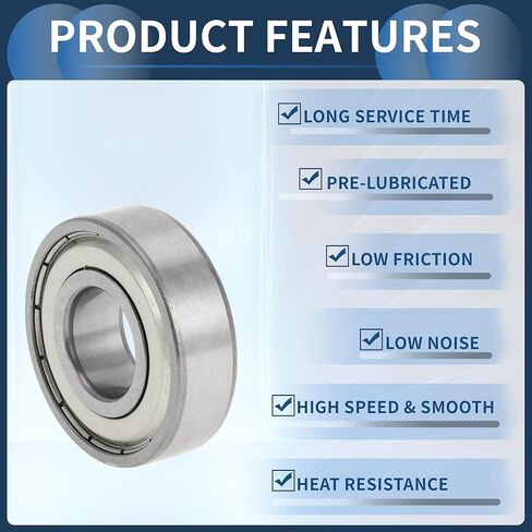 6203ZZ Deep Groove Ball Bearings P4 17x40x12mm Car Lubricated Bearings Silver Tone Double Metal Seal in Saudi Arabia