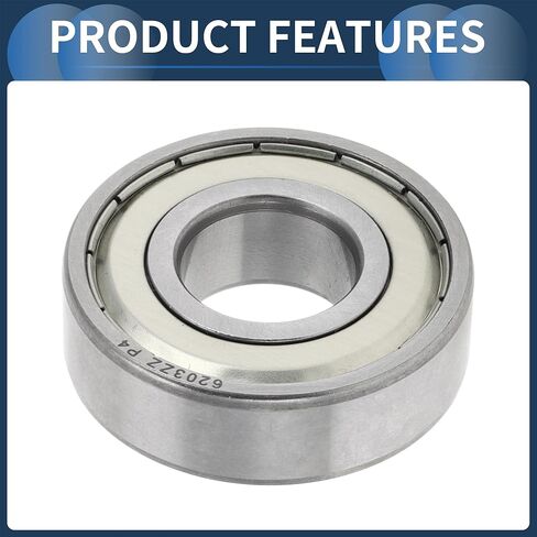 6203ZZ Deep Groove Ball Bearings P4 17x40x12mm Car Lubricated Bearings Silver Tone Double Metal Seal in Saudi Arabia