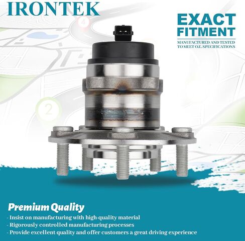 IRONTEK 512434 Rear Wheel Bearing and Hub Assembly Compatible for 2010-2013 Kia Soul 5 Lugs 1PCS in Saudi Arabia