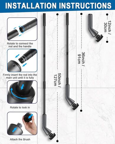 Electric Spin Scrubber -[Upgraded Version] [IPX7 Waterproof] Bathroom Scrubber Electric with 7 Brush Heads, 2 Speed, 400 RPM Power Scrubber with Detachable Long Handle for Bathroom, Home in Saudi Arabia