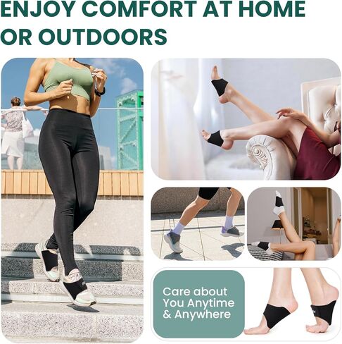 Arch Support Inserts for Men & Women - Welnove 6mm & 10mm Adjustable Heights Arch Pads - Non-Slip Arch Braces Bands for Plantar Fasciitis Relief - Gel Insole Pad for Flat Feet, High & Fallen Archs in Saudi Arabia