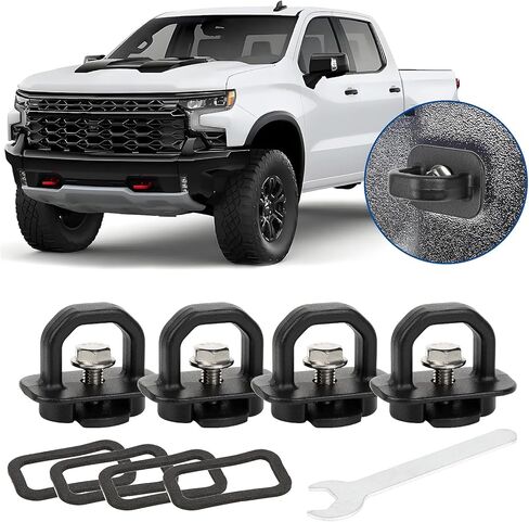 مرساة حائط جانبية لسرير الشاحنة من PSLER لسيارة Chevy Silverado 2007-2023، Chevy Colorado، GMC Sierra 1500 2500 3500، GMC Canyon (4 قطع) in Saudi Arabia