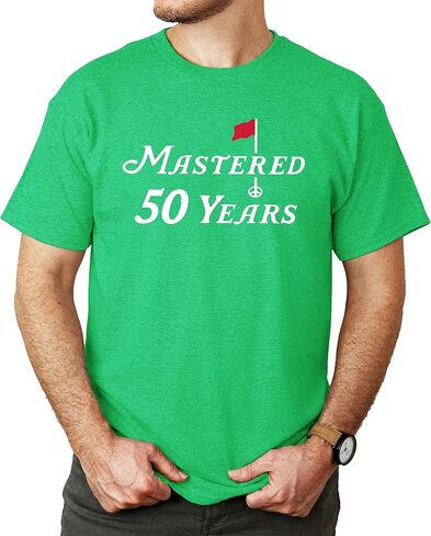 Mastered 50 Years Golf Shirt for Men and Women Funny 50th Birthday Golfing Theme Tee in Saudi Arabia