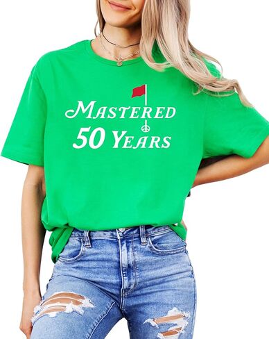 Mastered 50 Years Golf Shirt for Men and Women Funny 50th Birthday Golfing Theme Tee in Saudi Arabia