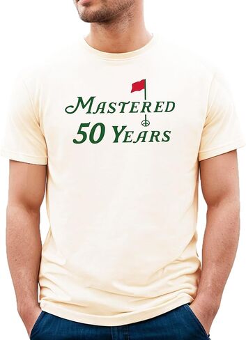 Mastered 50 Years Golf Shirt for Men and Women Funny 50th Birthday Golfing Theme Tee in Saudi Arabia